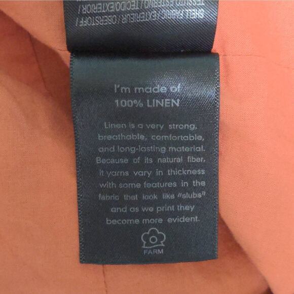 Farm Rio Womens Blazer Jacket Brown Rust Buttons Pockets 100% Linen Collar M New - Picture 8 of 15